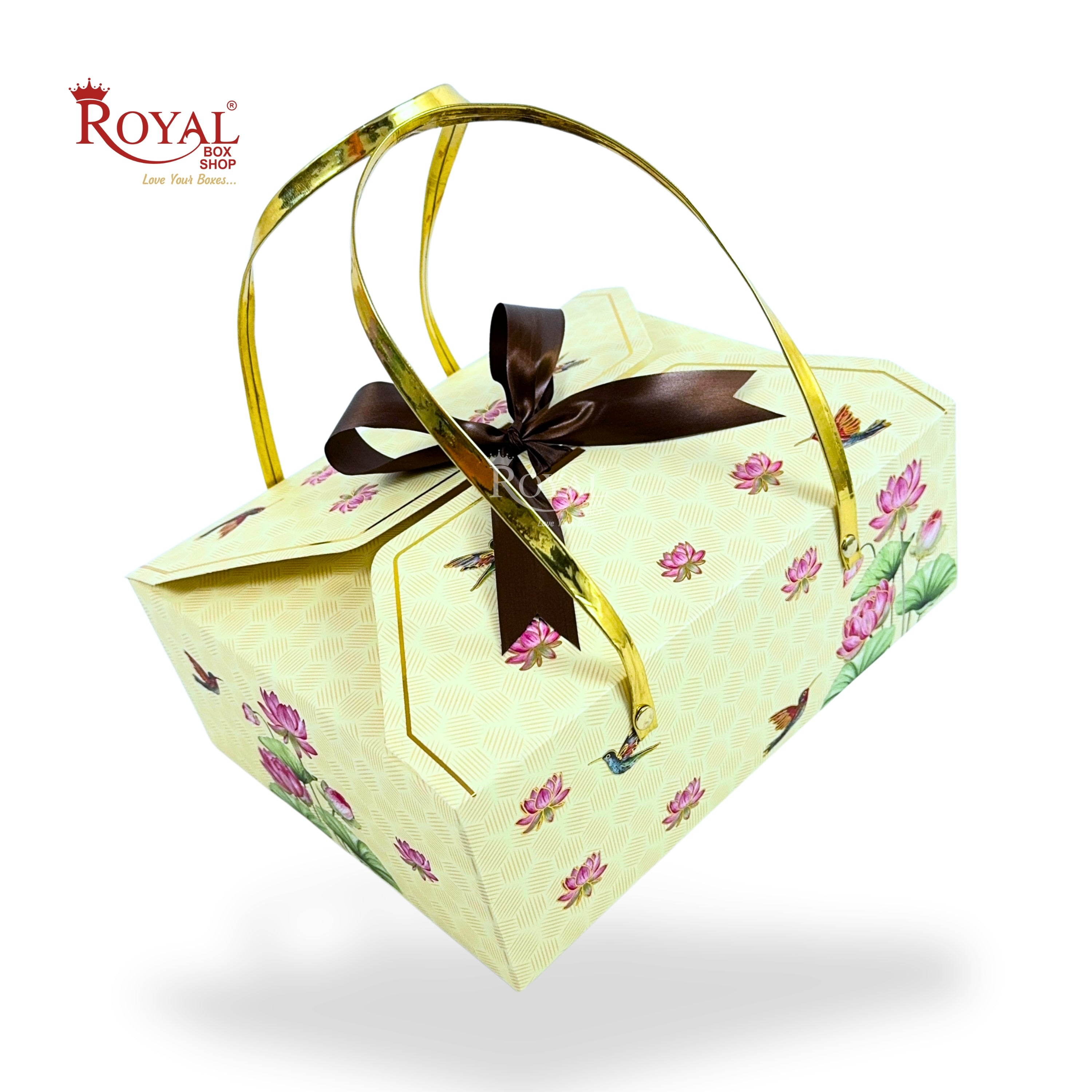 RoyalBoxShop® 5-Window Gift Box I 8x8x10 Inch I Blue Check I Perfect f ...