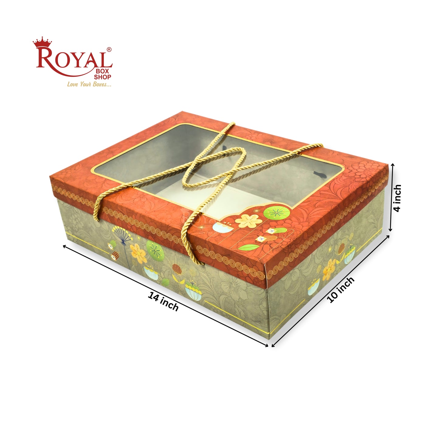 Premium Gift Hamper Box | RBF-35 D2 | 14x10x4 Inch | Ideal for Diwali, Rakhi, Weddings & Gifts