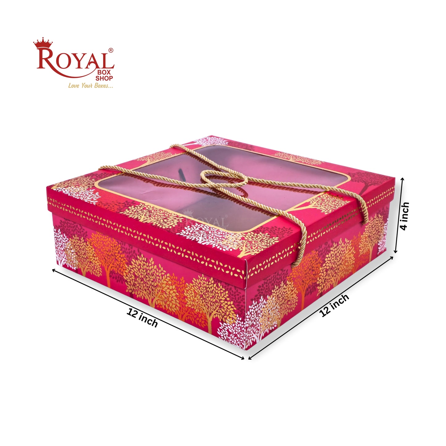 Premium Gift Hamper Box | RBF-36 D2 | 12x12x4 Inch | Ideal for Diwali, Rakhi, Weddings & Gifts
