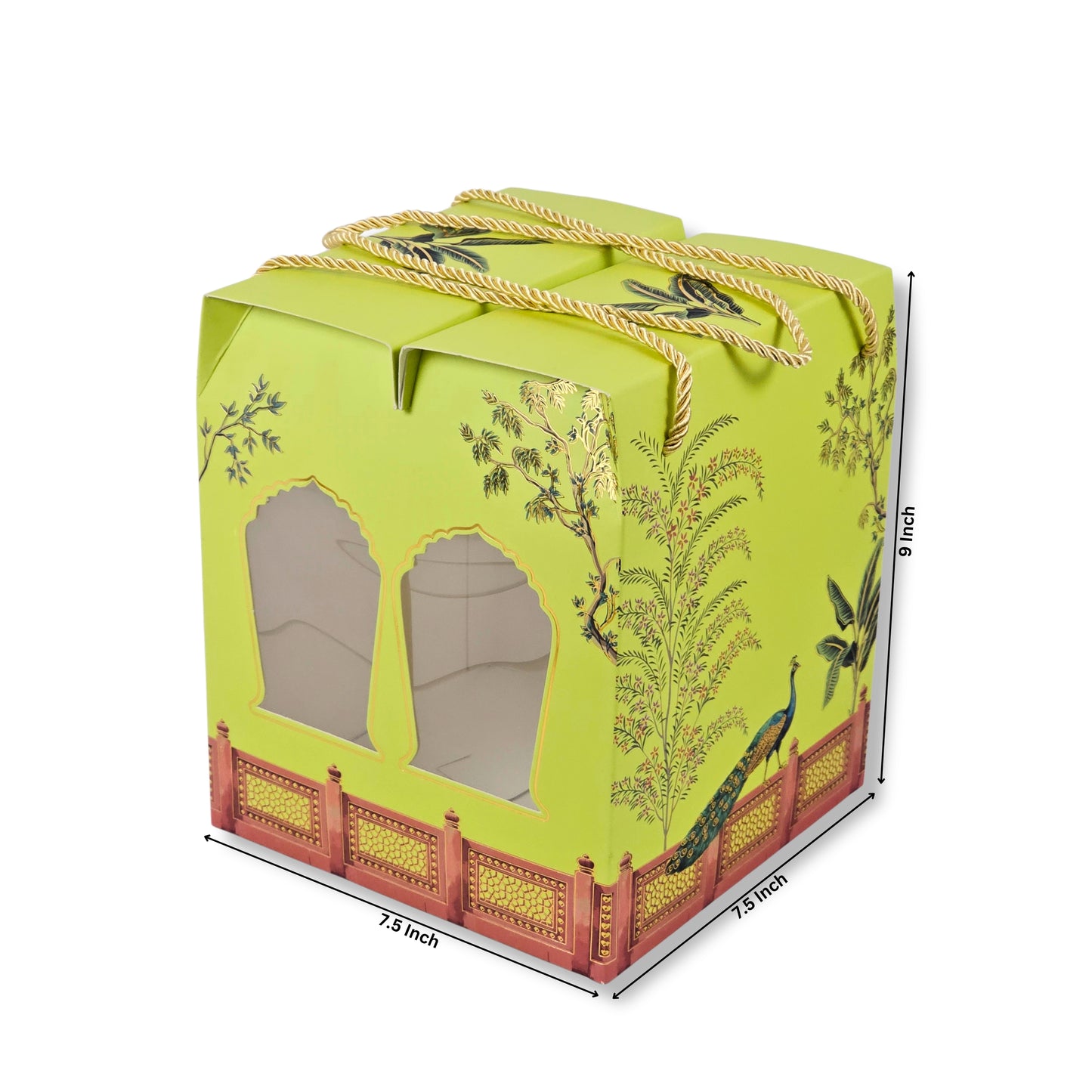Premium Gift Hamper Box | RBF-42 D1 | 9x7.5x7.5 Inch | Pichwai Peacock Theme