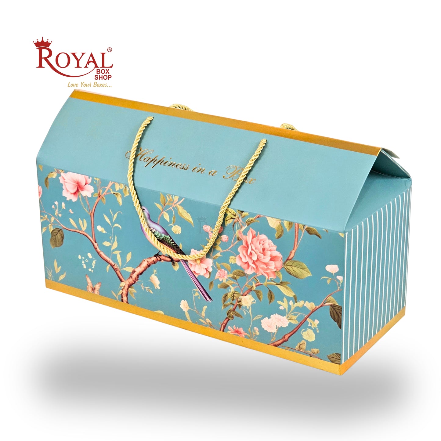 Royal Box Shop® Premium Gift Hamper Box | RBF-43 D1 | 15x6x6 Inch | Bird Print