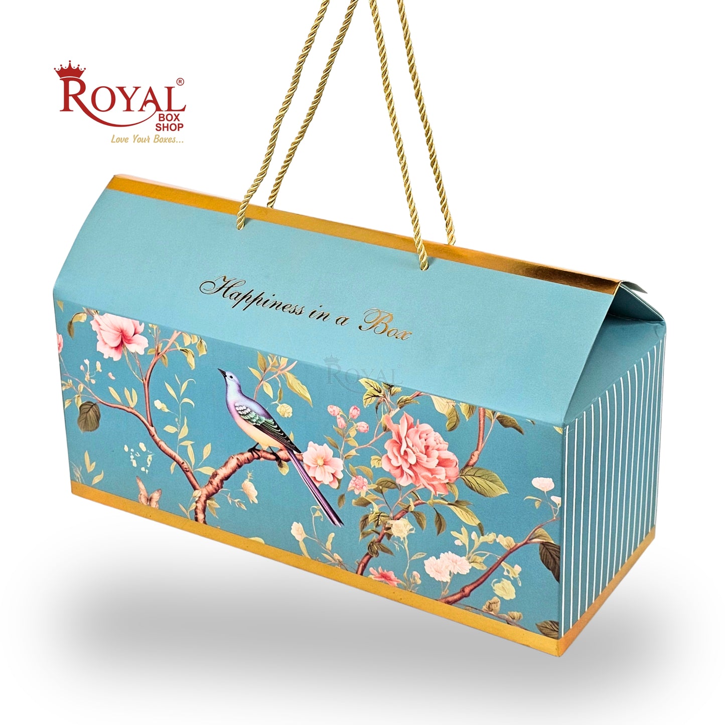 Royal Box Shop® Premium Gift Hamper Box | RBF-43 D1 | 15x6x6 Inch | Bird Print