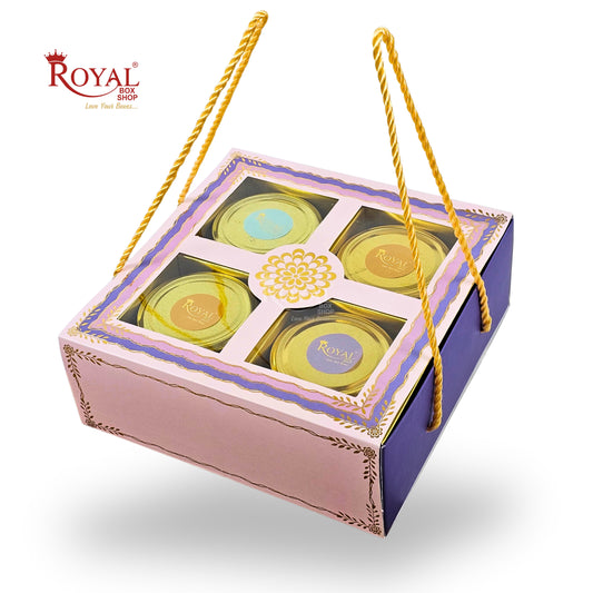 Royal Box Shop® 4 Jar Dry Fruit Gift Box I RBF-44 D1 I Packaging Only