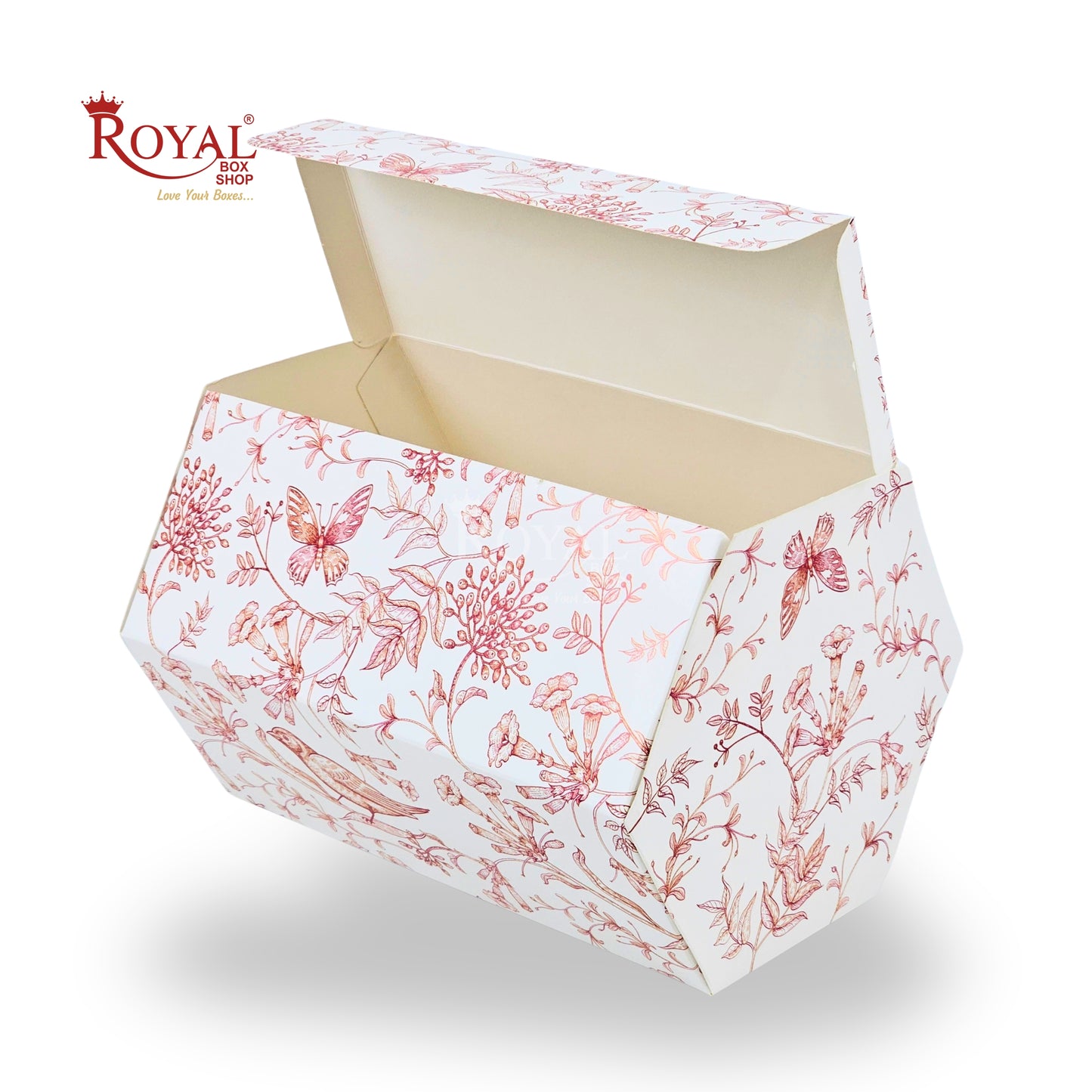 Royal Box Shop® Designer Floral Festive Gift Hamper Box | RBF-45 D1 | Red