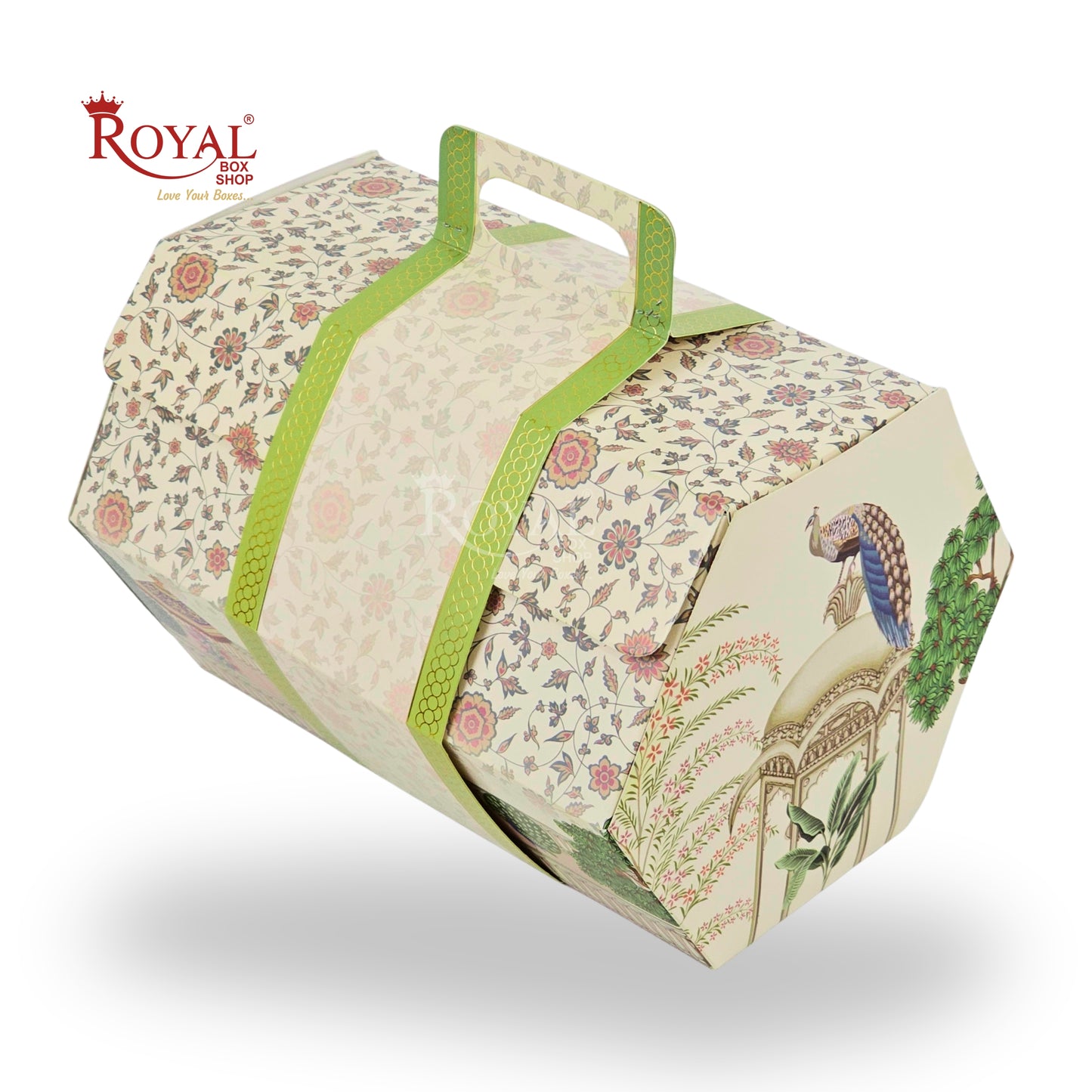 Royal Box Shop® Designer Floral Festive Gift Hamper Box | RBF-45 D2 | Cream