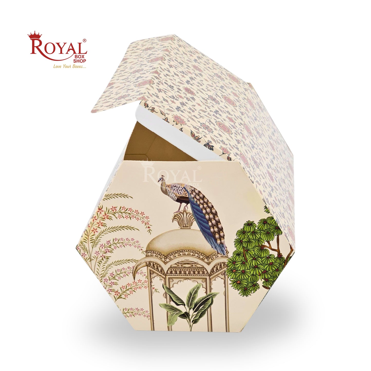 Royal Box Shop® Designer Floral Festive Gift Hamper Box | RBF-45 D2 | Cream