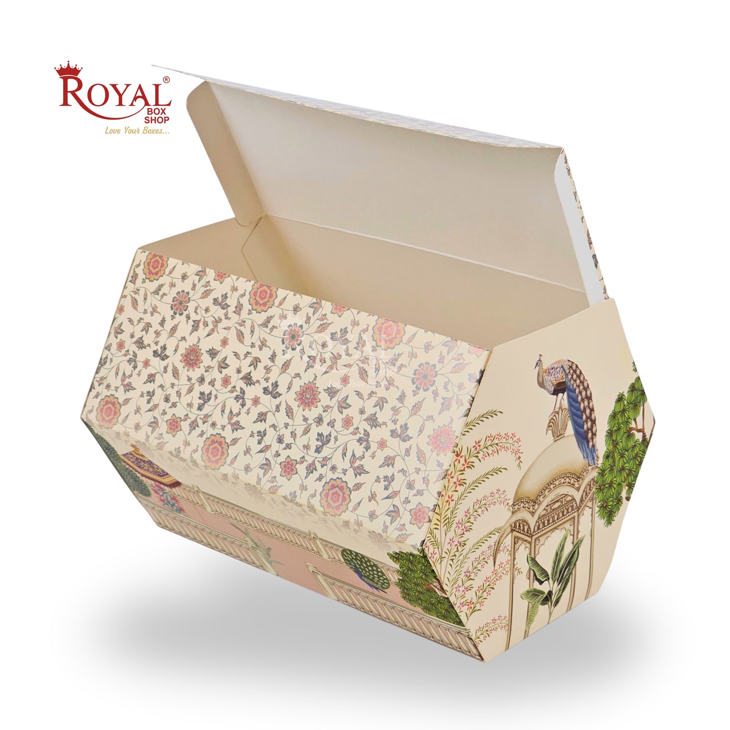 Royal Box Shop® Designer Floral Festive Gift Hamper Box | RBF-45 D2 | Cream