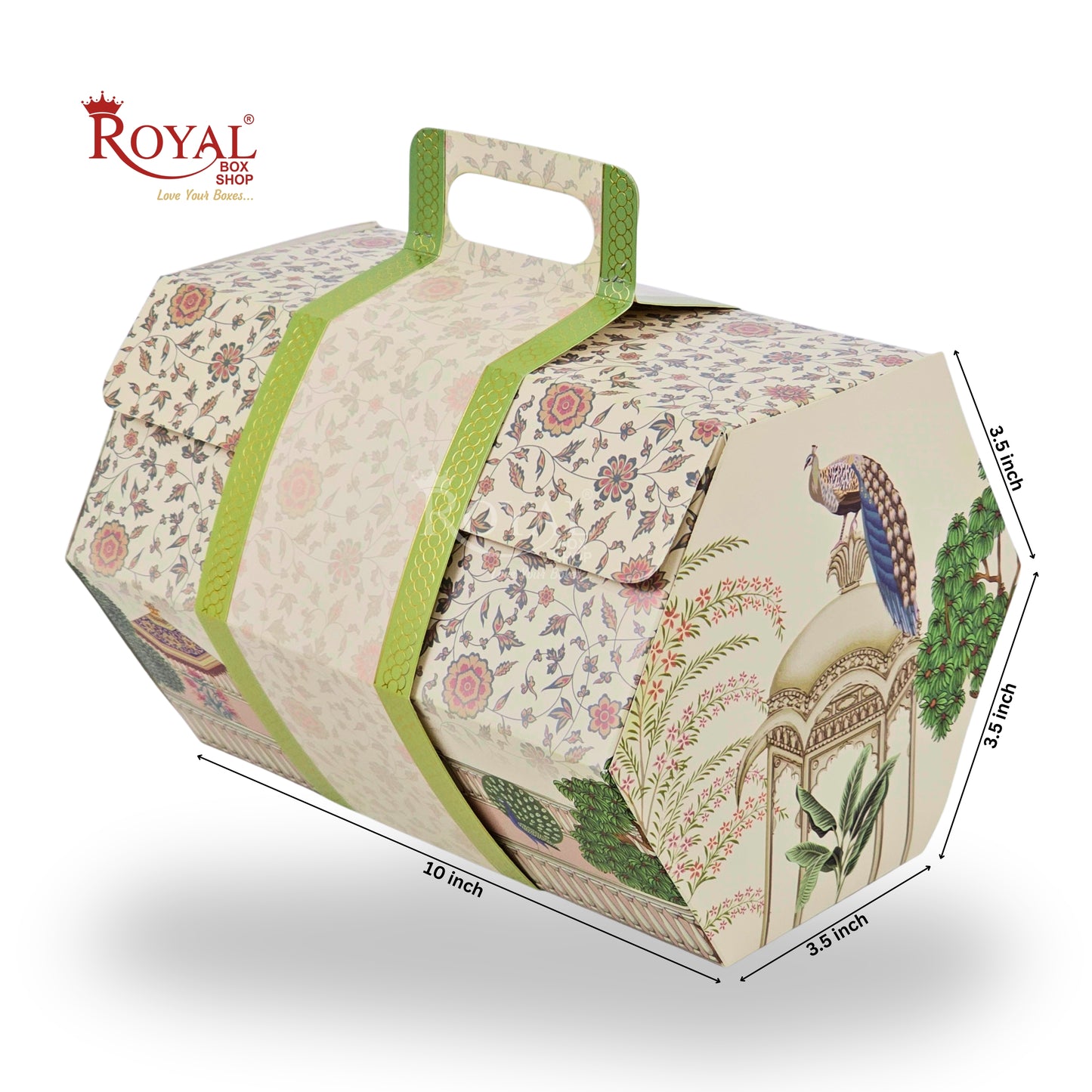 Royal Box Shop® Designer Floral Festive Gift Hamper Box | RBF-45 D2 | Cream