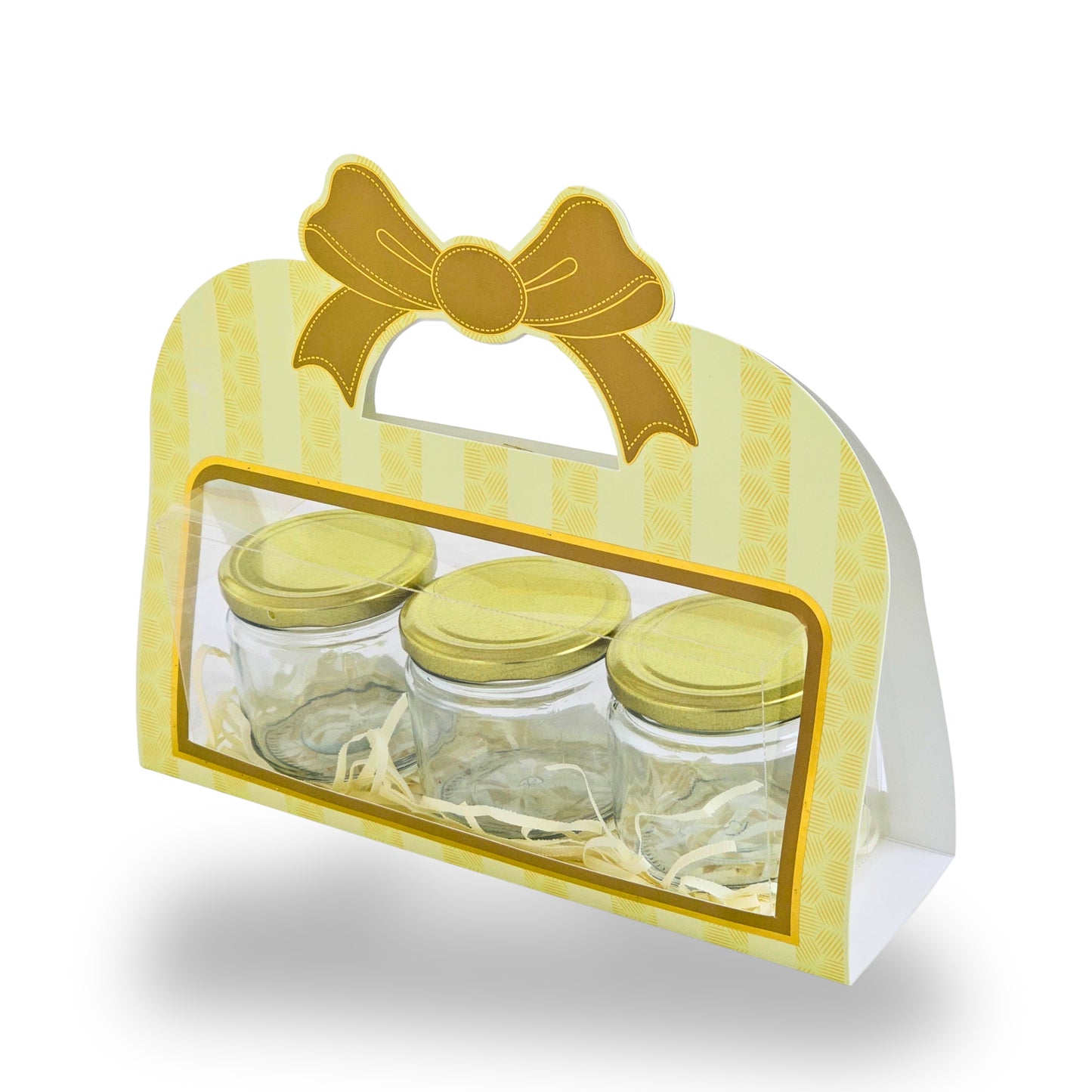 3 Tube Hamper With Bow Handle | RBF-46 D2 | 10x4.5x3.5 Inch | Yellow
