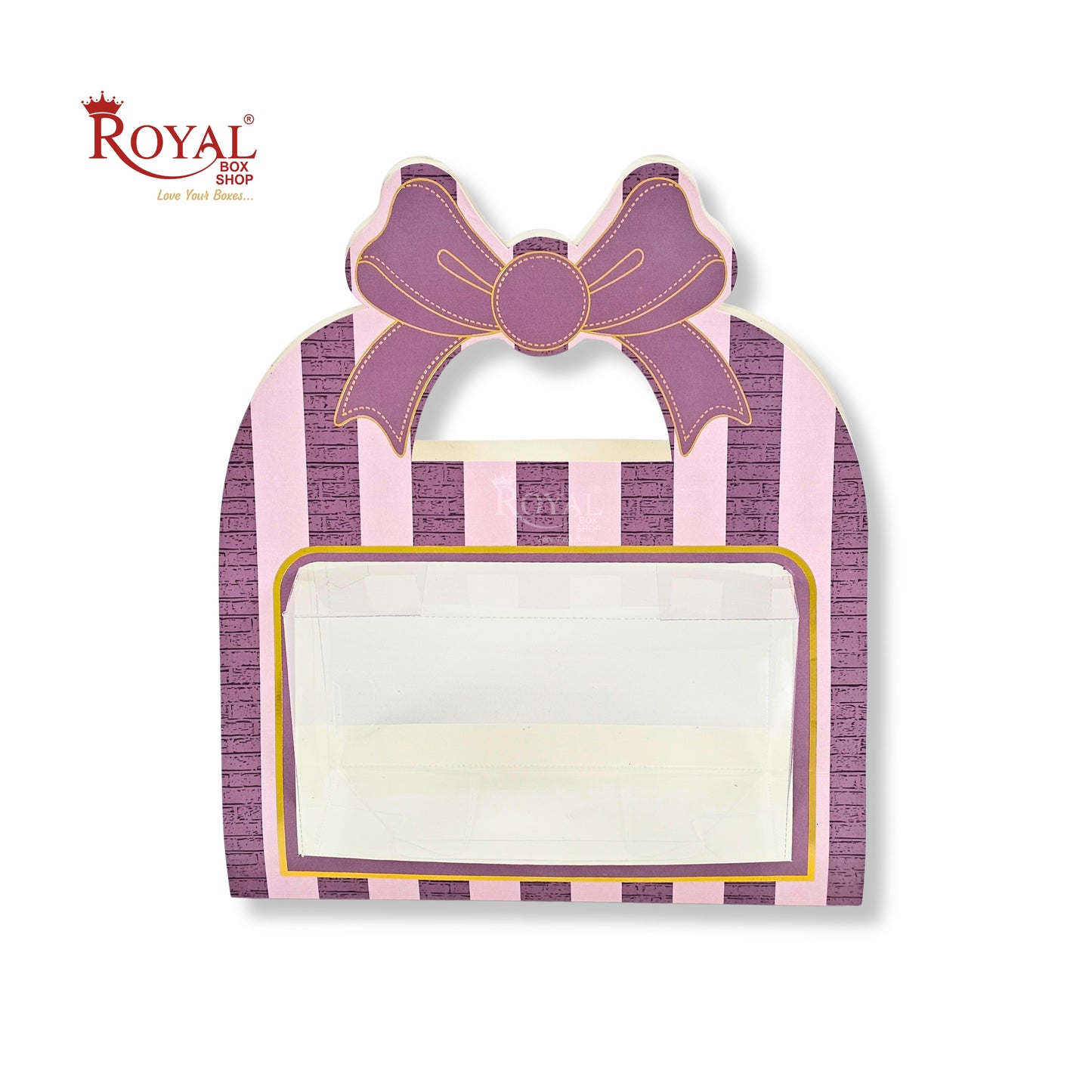 2 Jar Hamper Box With Bow Shape Handle | RBF-47 D1 | 7x4.5x3.25 Inch | Purple