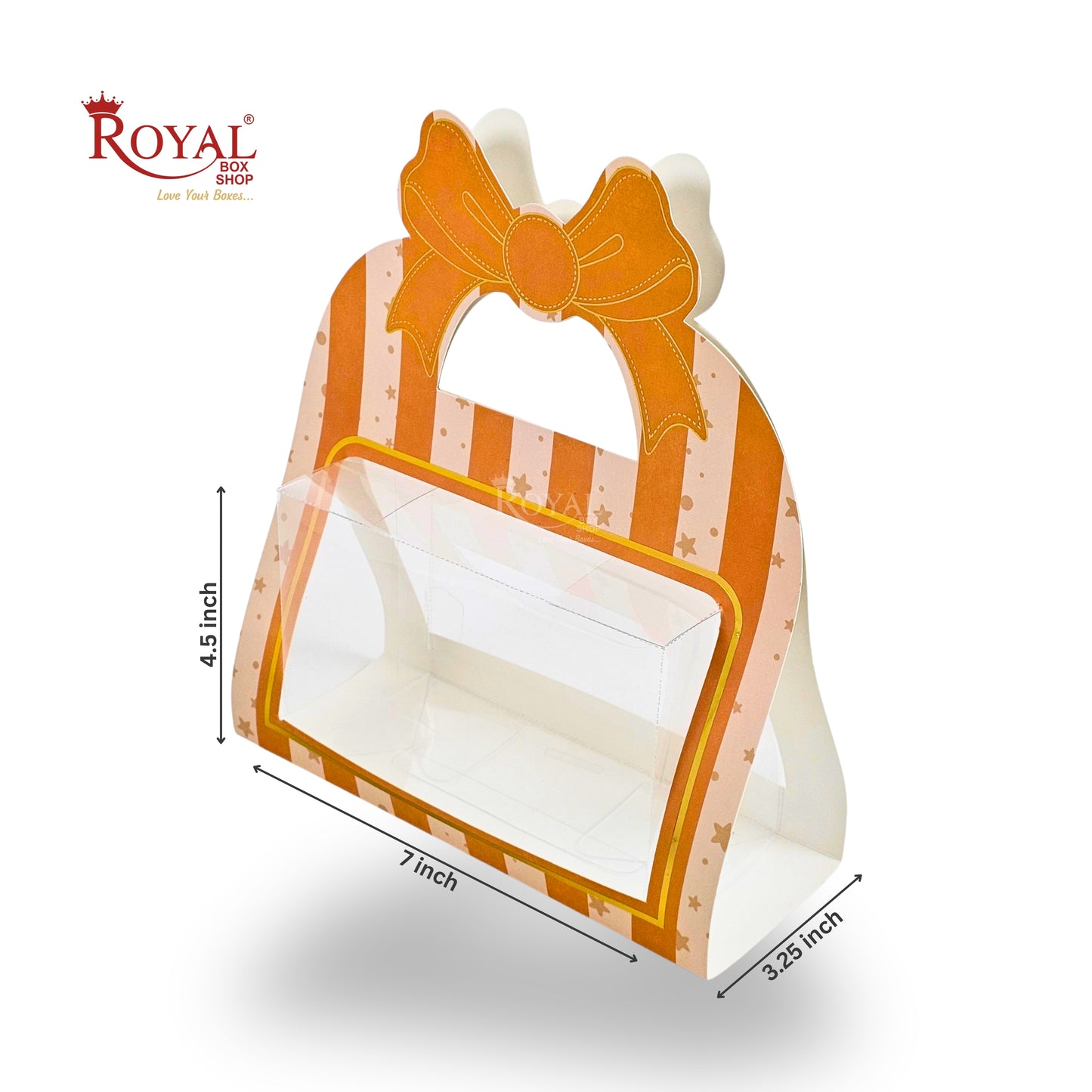2 Jar Hamper Box With Bow Shape Handle | RBF-47 D4 | 7x4.5x3.25 Inch | Yellow
