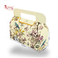 Royal Box Shop® Festive Gift Hamper Box With Handle | RBF-49 D2 | 10.5x4x3.75 Inch | Cream With Bird Print