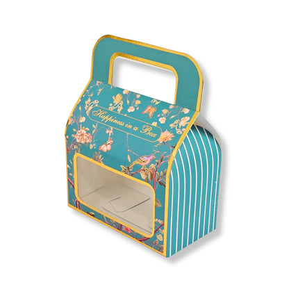 Royal Box Shop® Festive Gift Hamper Box With Handle | RBF-50 D2 | 7x4x3.75 Inch | Green