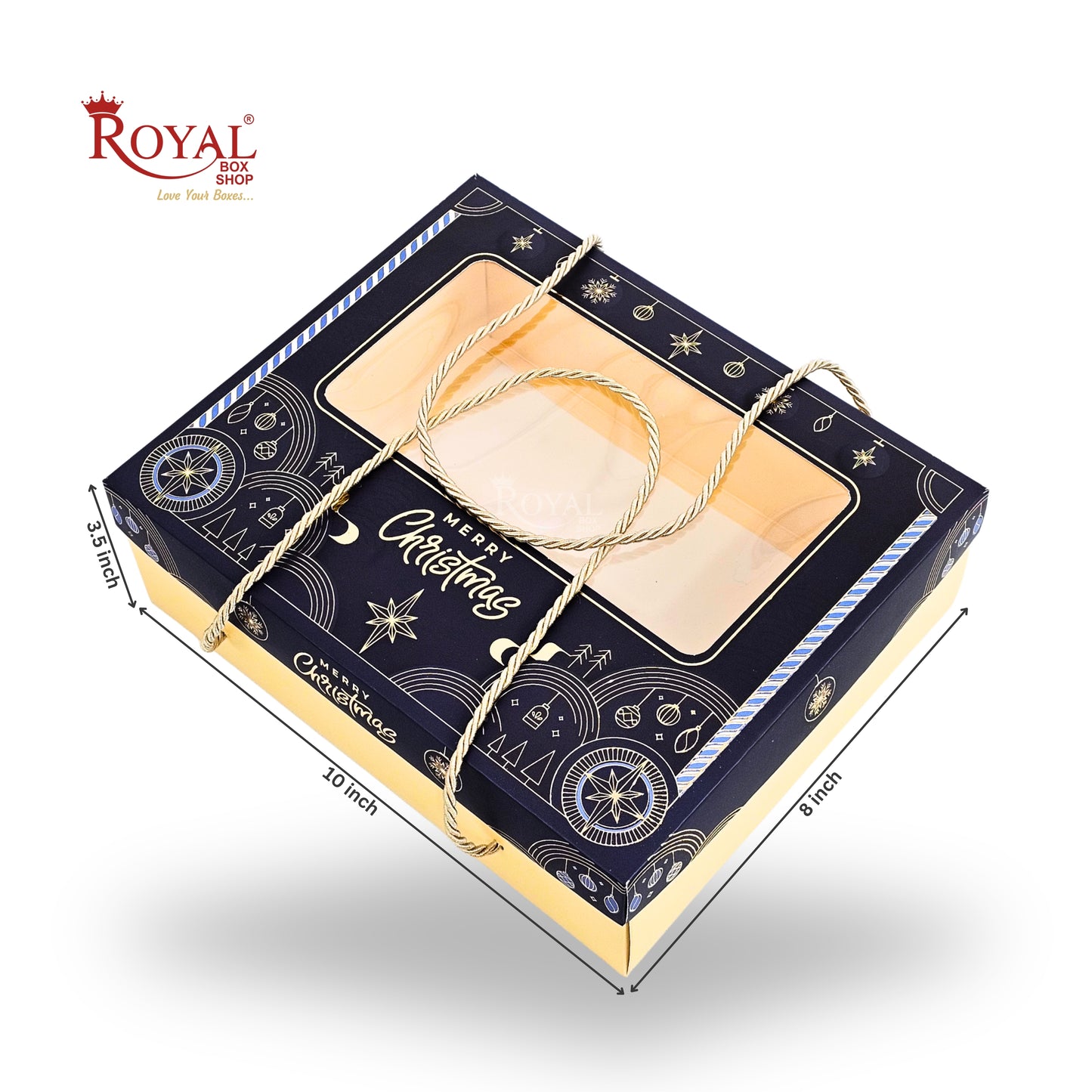 Royal Box Shop® Premium Christmas Gift Hamper Box I RBF-52 D7 I 10x8x3.5 Inch