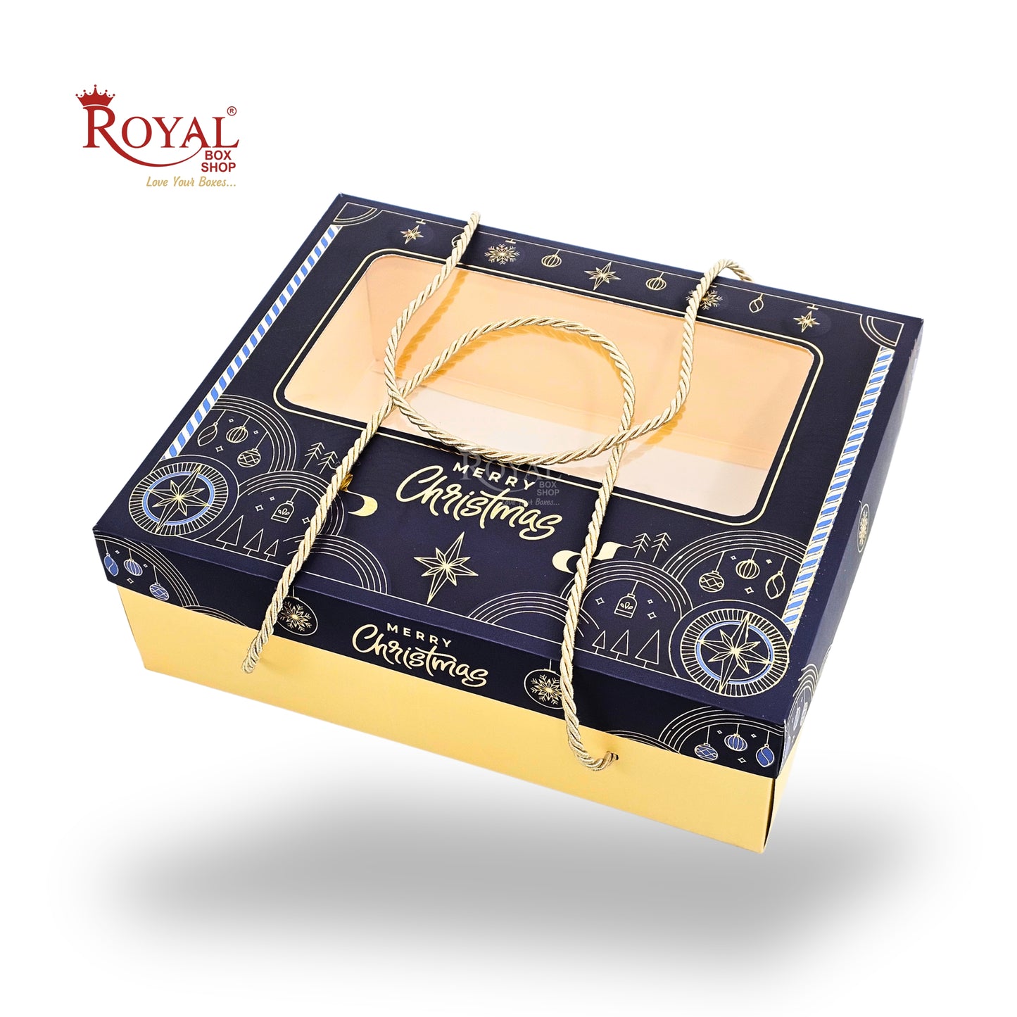 Royal Box Shop® Premium Christmas Gift Hamper Box I RBF-52 D7 I 10x8x3.5 Inch