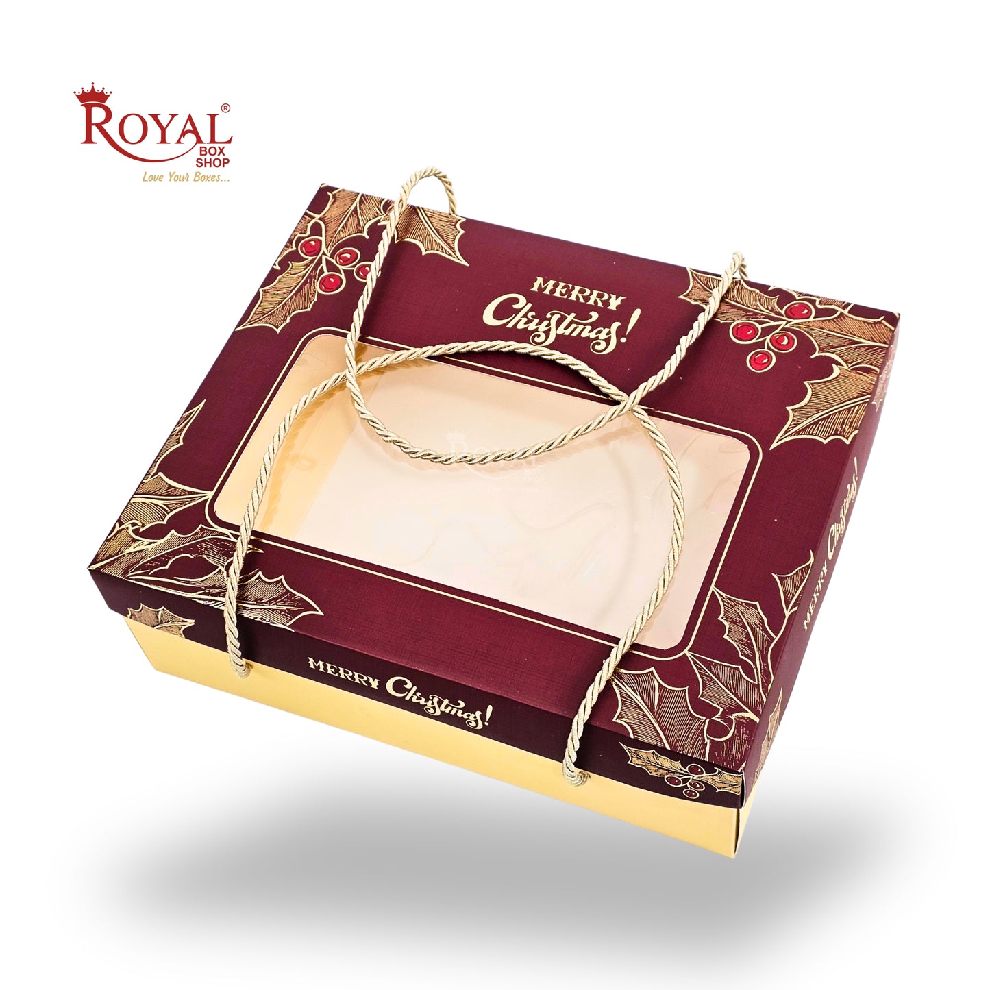 Royal Box Shop® Premium Christmas Gift Hamper Box I RBF-52 D8 I 10x8x3.5 Inch
