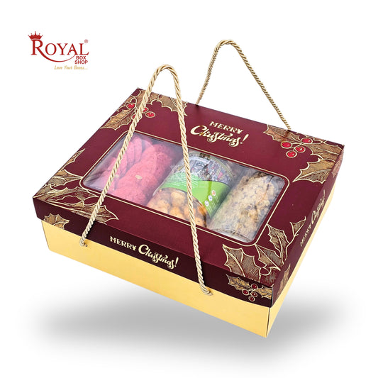 Royal Box Shop® Premium Christmas Gift Hamper Box I RBF-52 D8 I 10x8x3.5 Inch