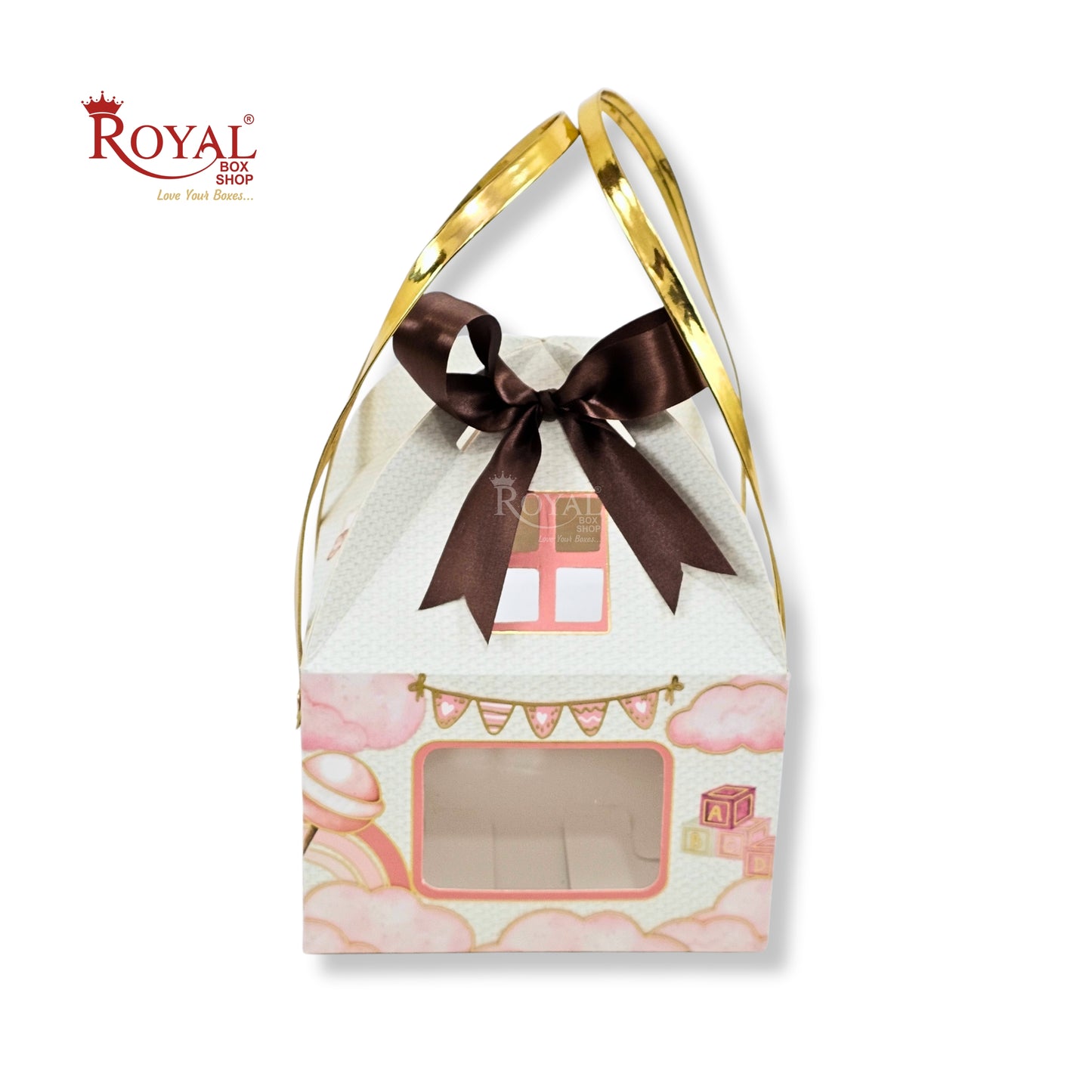 Baby Pink Hut Gift Boxes | RBF-53 D1 | 6x6x4 Inch