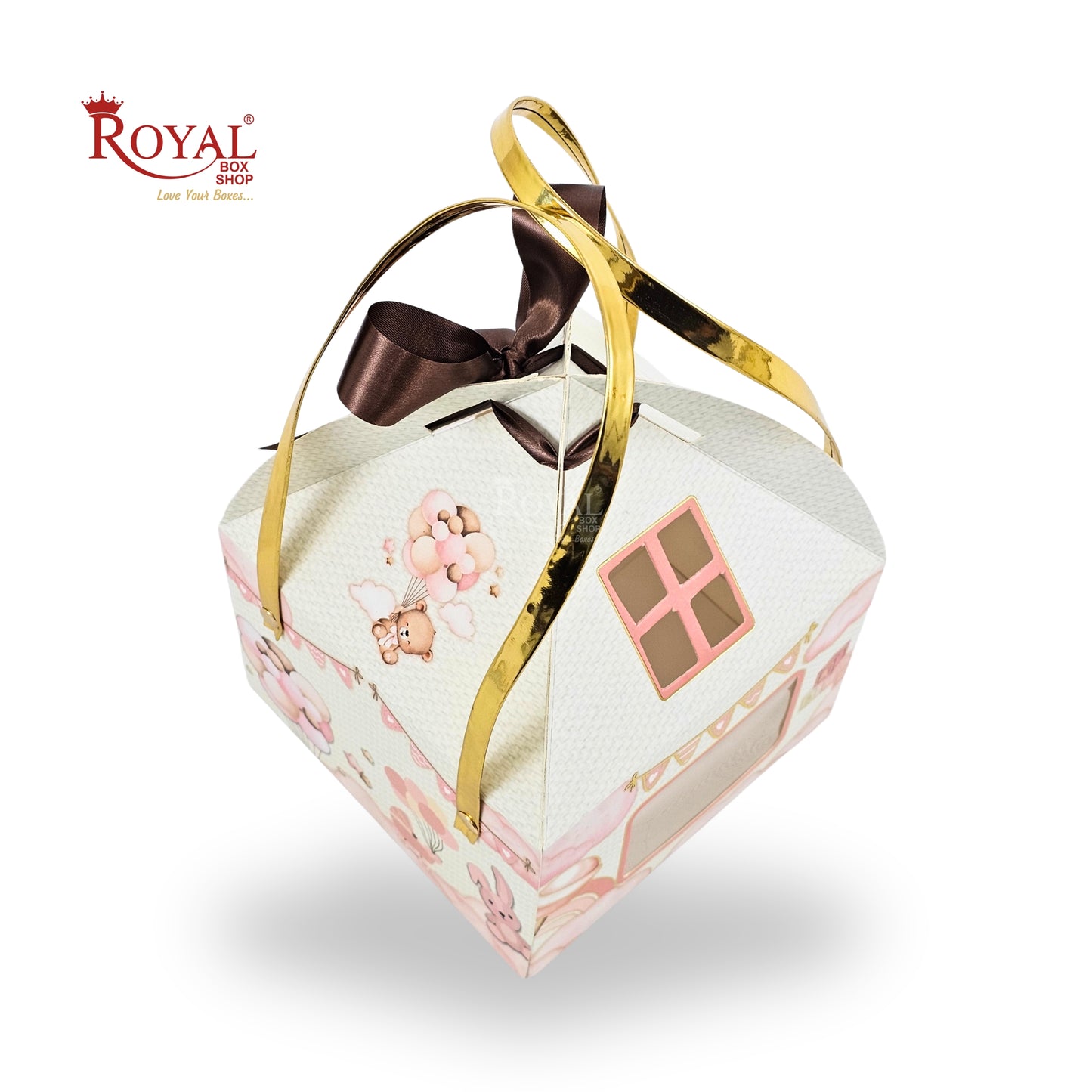 Baby Pink Hut Gift Boxes | RBF-53 D1 | 6x6x4 Inch
