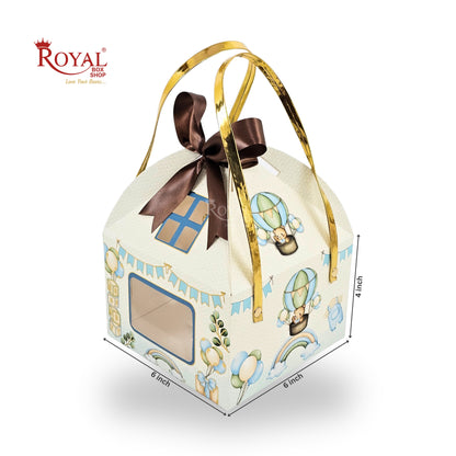 Baby Blue Hut Gift Boxes | RBF-53 D2 | 6x6x4 Inch