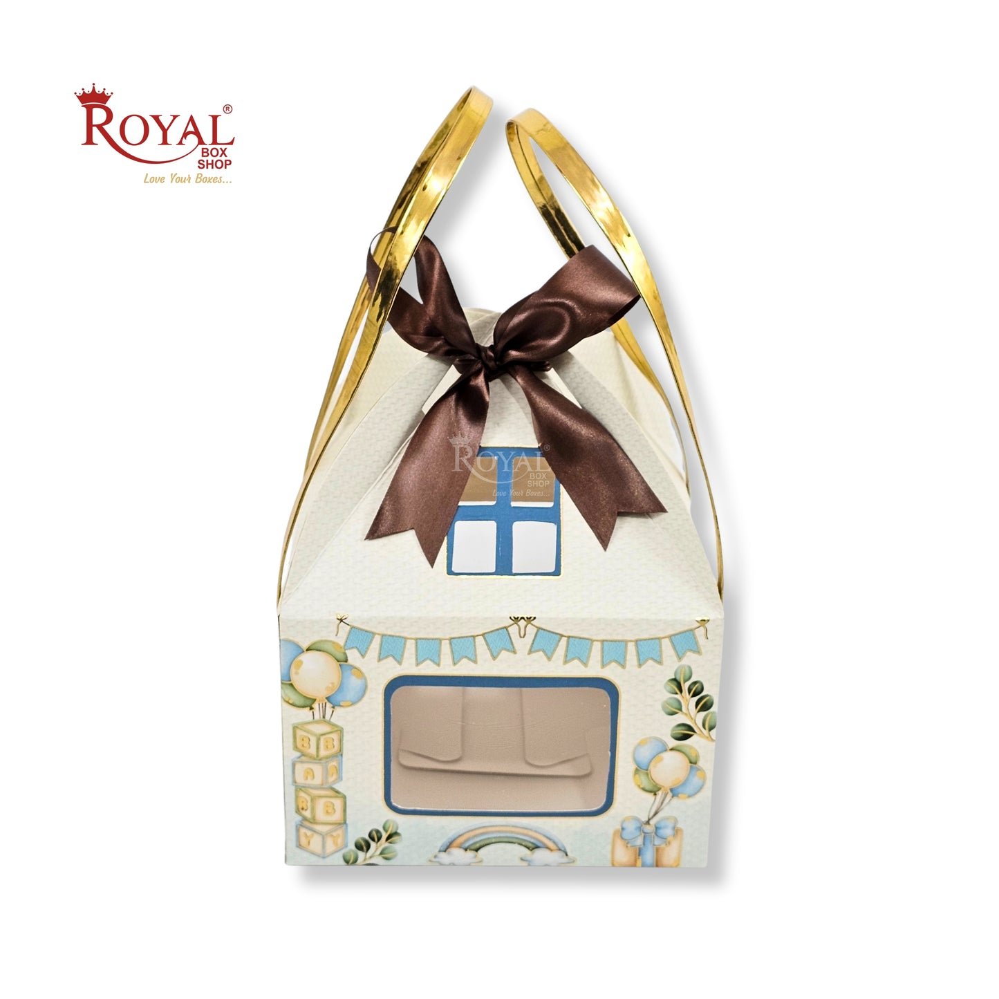 Baby Blue Hut Gift Boxes | RBF-53 D2 | 6x6x4 Inch