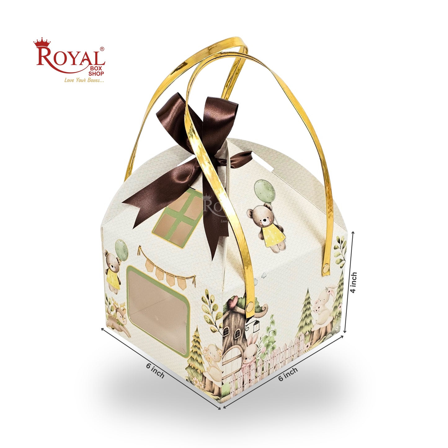 Jungle Theme Hut Gift Box | RBF-53 D3 | 6x6x4 Inches