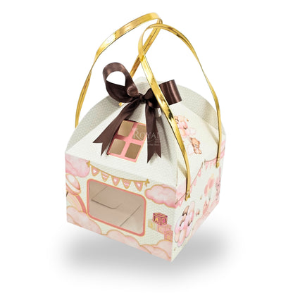 Baby Pink Hut Gift Boxes | RBF-53 D1 | 6x6x4 Inch