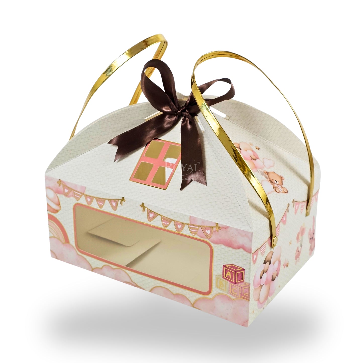 Baby Pink Hut Gift Boxes | RBF-54 D1 | 9.5x6.5x4 Inch