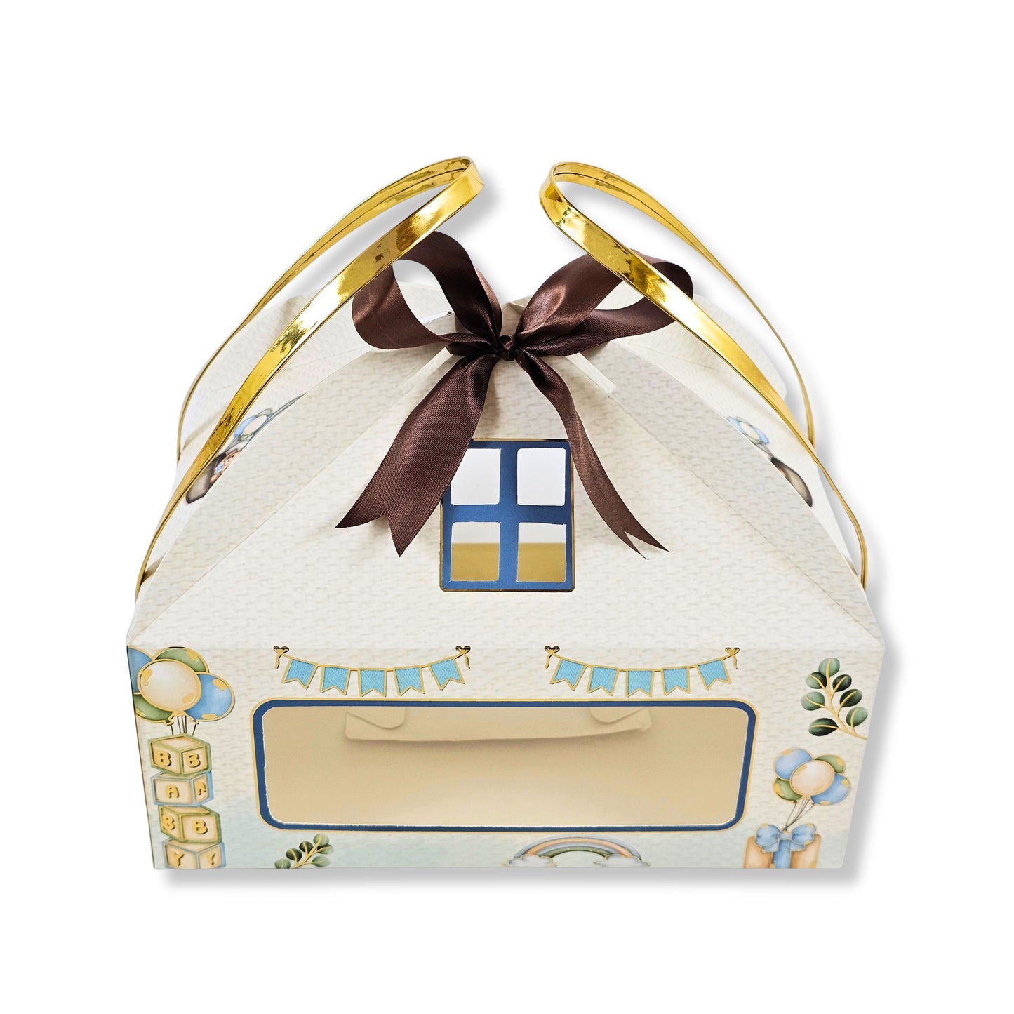 Baby Blue Hut Gift Boxes | RBF-54 D2 | 9.5x6.5x4 Inch