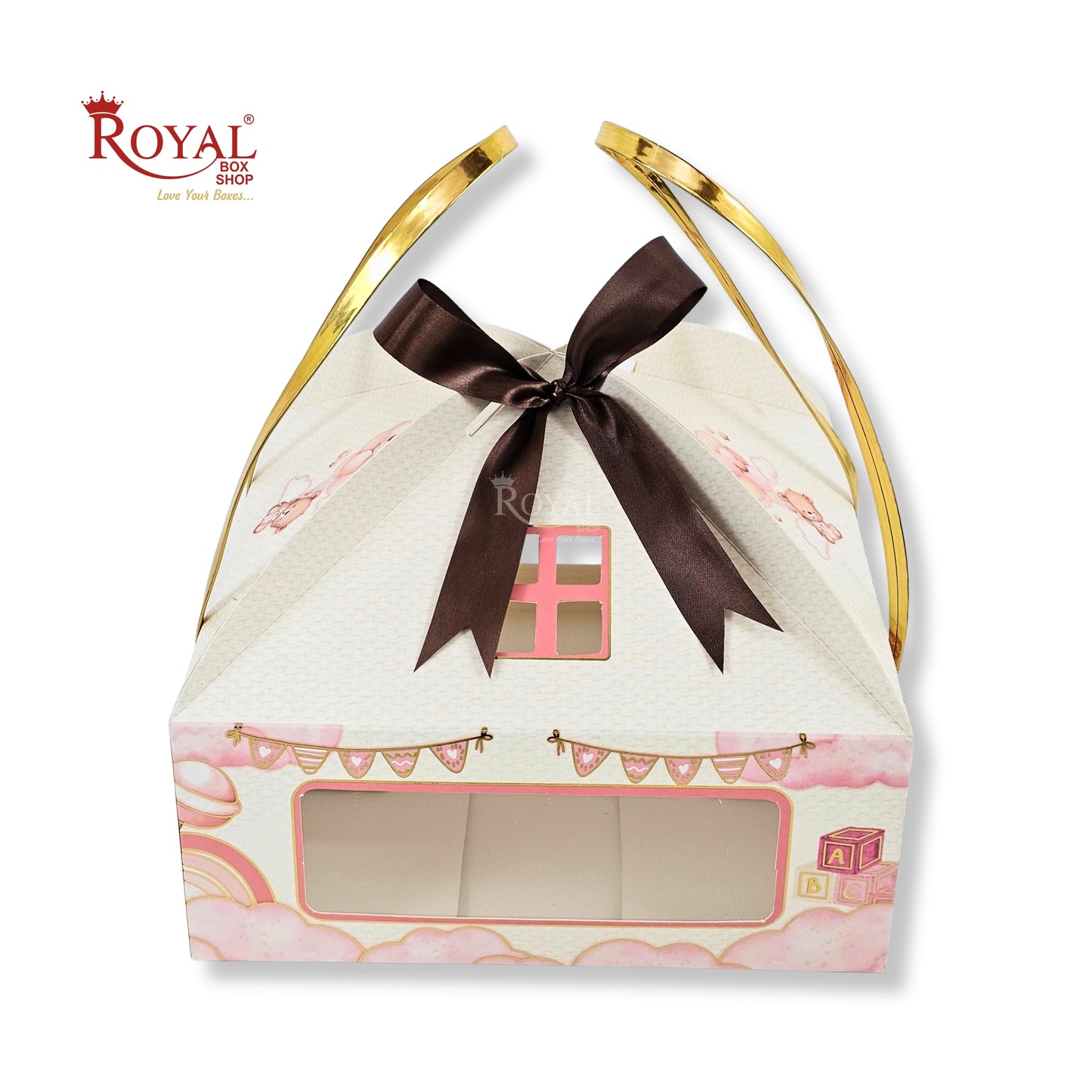 Baby Pink Hut Gift Box | RBF-55 D1 | 9.75x9.75x4 Inches