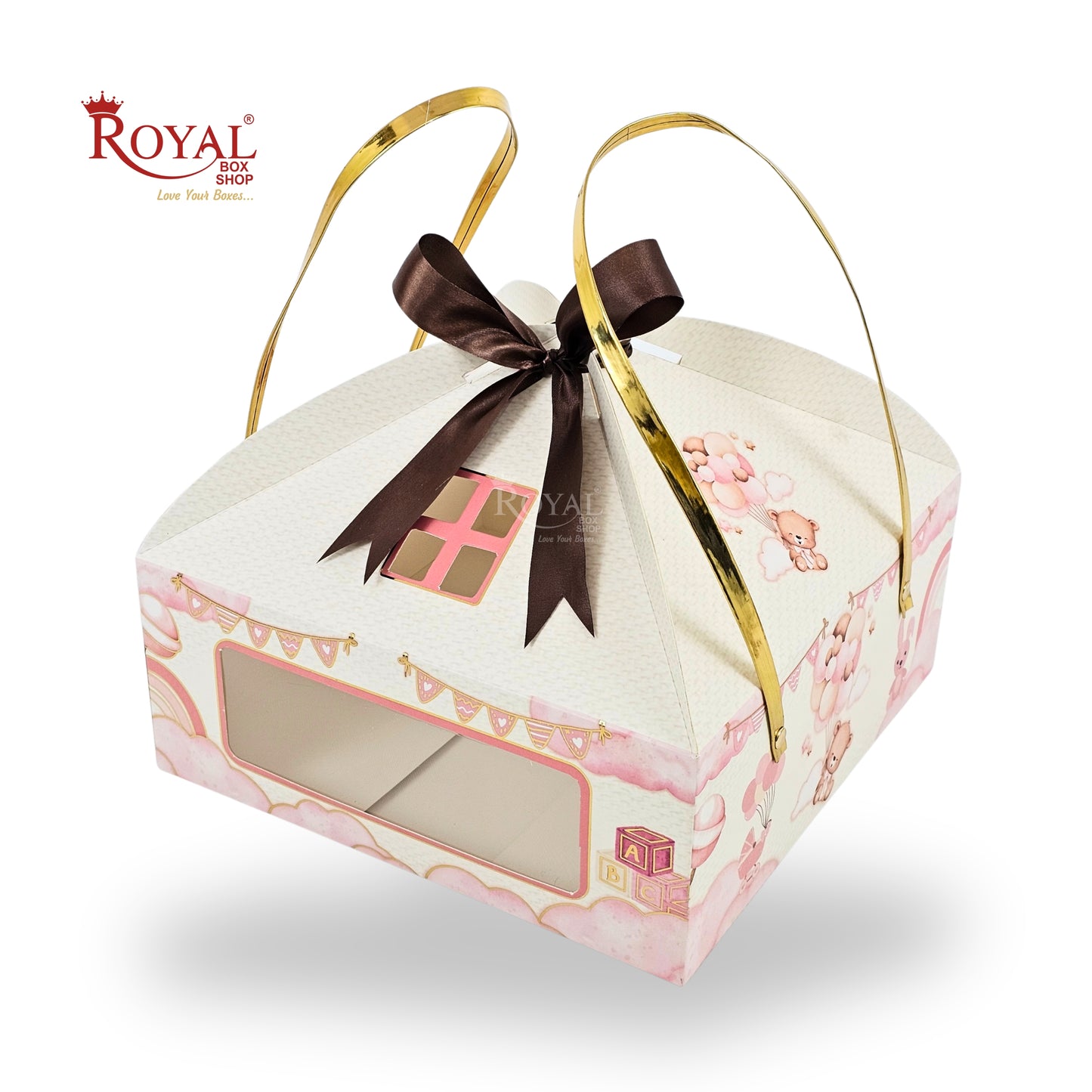Baby Pink Hut Gift Box | RBF-55 D1 | 9.75x9.75x4 Inches