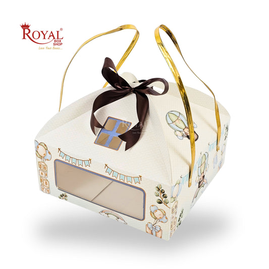 Baby Blue Hut Gift Box | RBF-55 D2 | 9.75x9.75x4 Inches