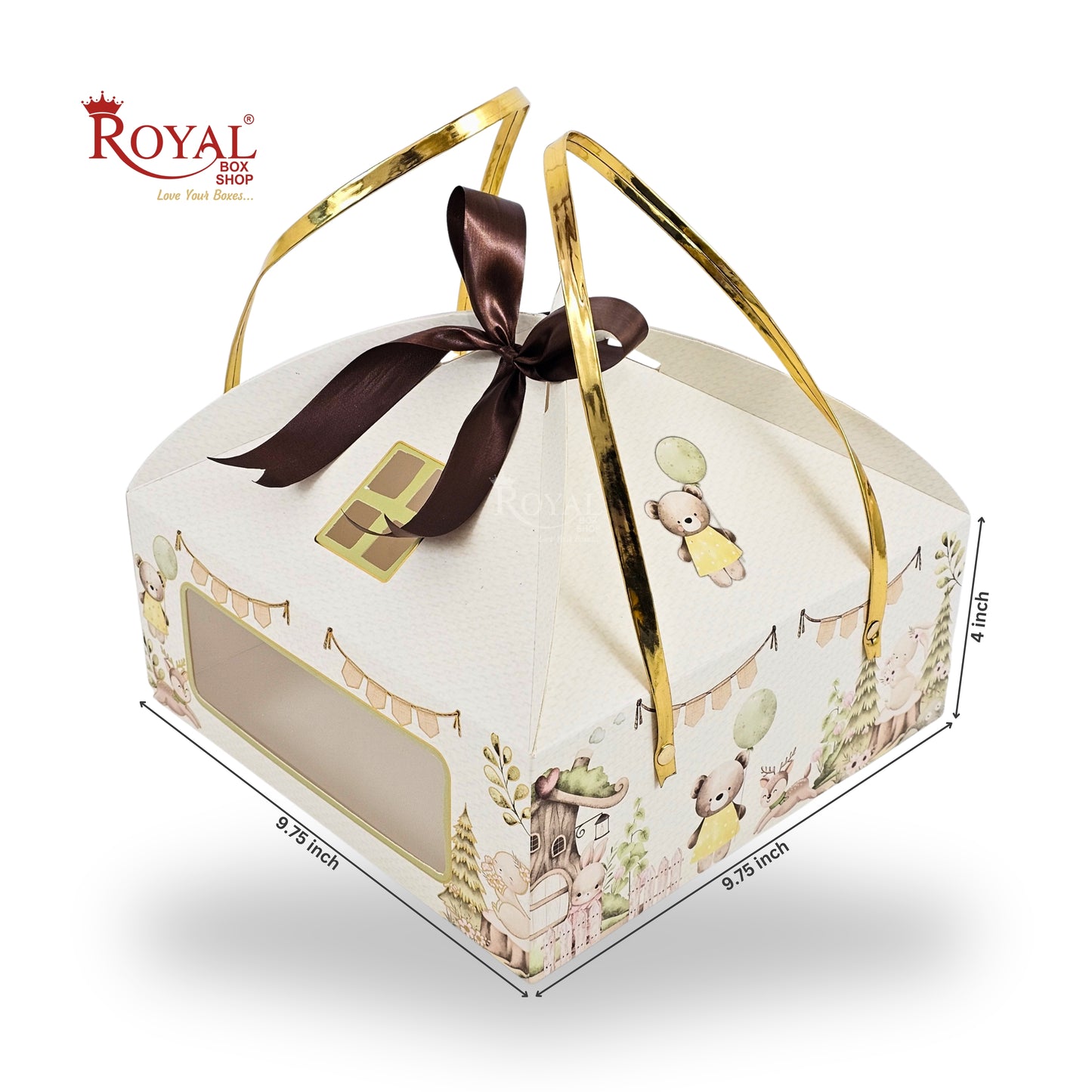 Jungle Theme Hut Gift Box | RBF-55 D3 | 9.75x9.75x4 Inches