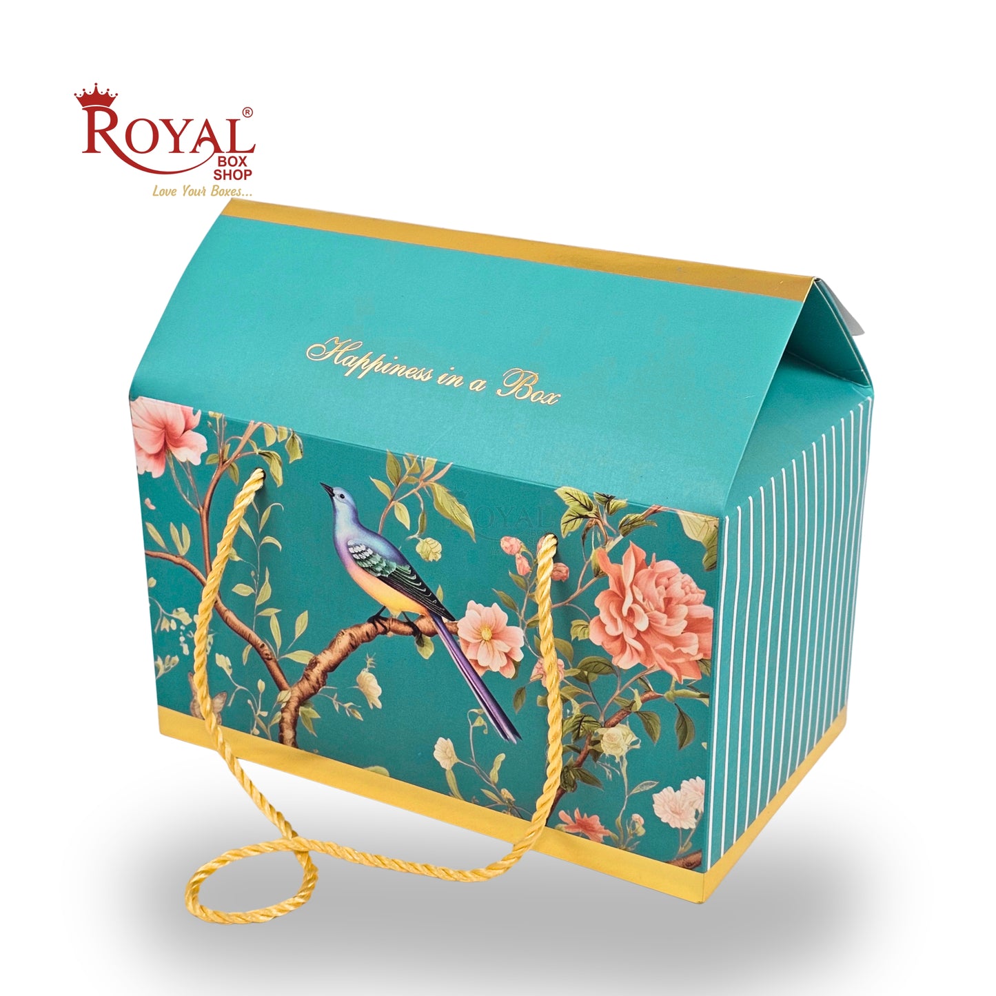 Royal Box Shop® Premium Gift Hamper Box | RBF-56 D1 | 10x6x6 Inch | Bird Print