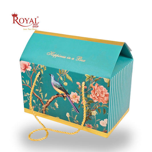 Royal Box Shop® Premium Gift Hamper Box | RBF-56 D1 | 10x6x6 Inch | Bird Print