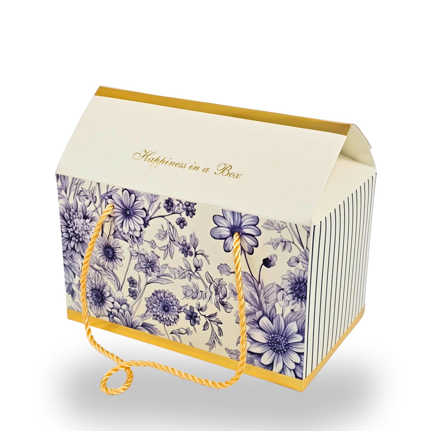 Royal Box Shop® Designer Floral Festive Gift Hamper Box | RBF-56 D2 | 10x6x6 Inch | Blue Floral