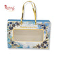 Premium Hamper Gift Bag I RBF-58 D2 I Grey Floral With Golden Leafing