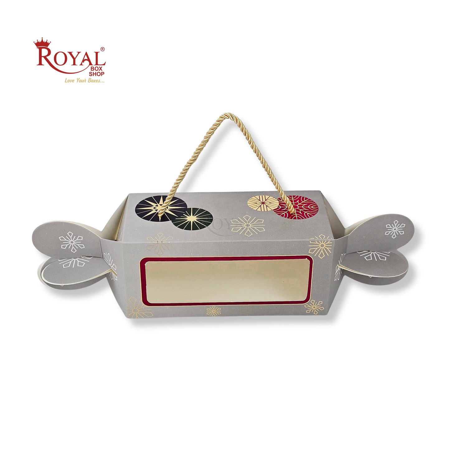 Royal Box Shop® Toffee Shape Gift Hamper Box with Window & Handle | RBF-62 D1 I 7.5x3.5x3.5 Inch
