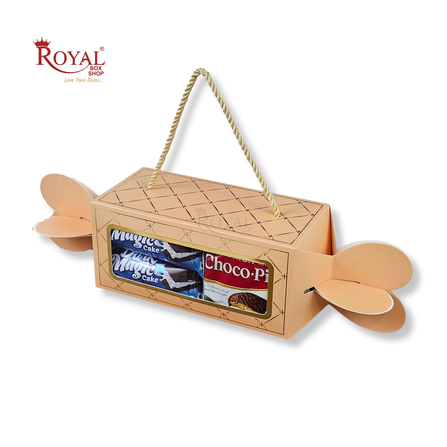 Royal Box Shop® Premium Toffee Shape Return Gift Box with Window | RBF-62 D3 I 7.5x3.5x3.5 Inch
