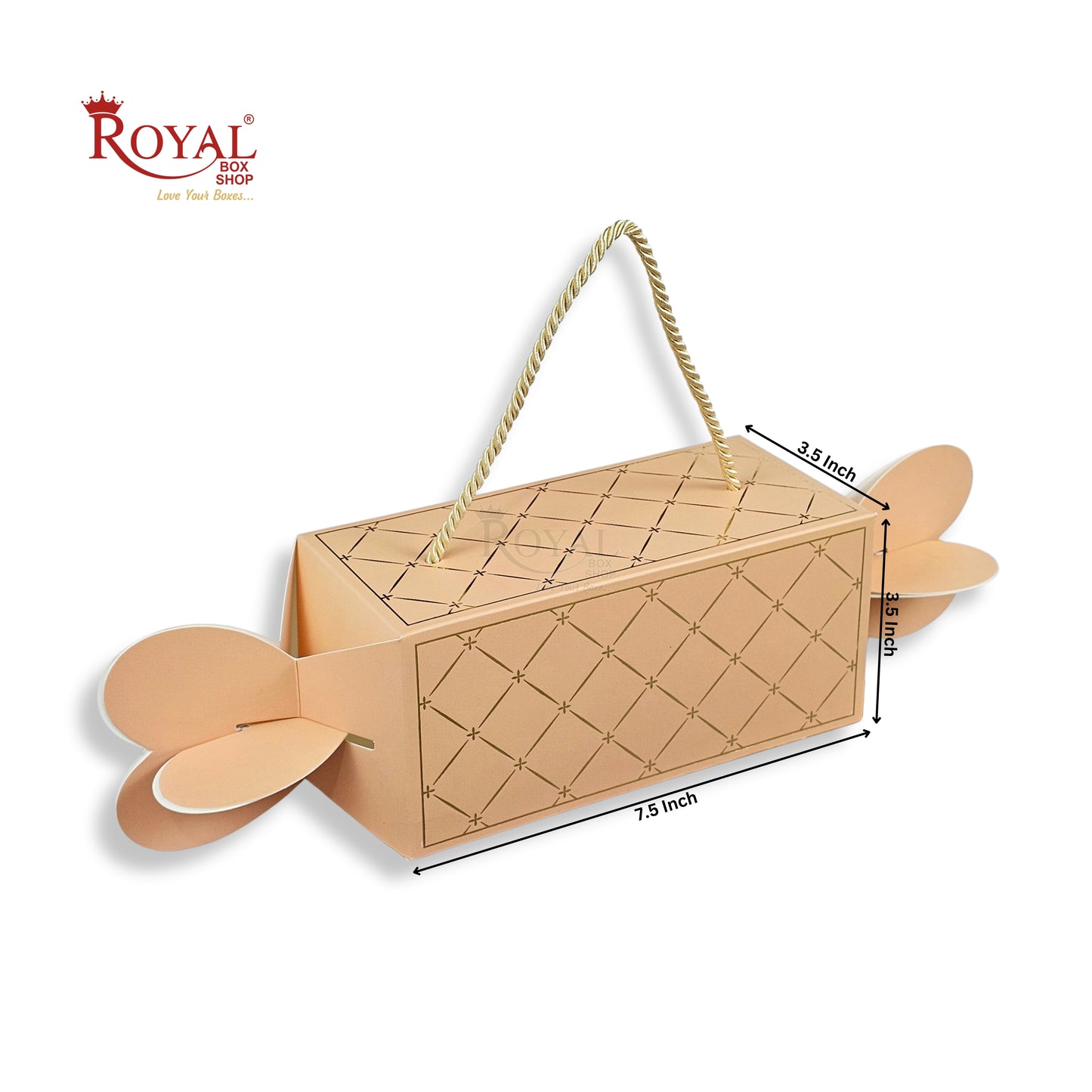 Royal Box Shop® Premium Toffee Shape Return Gift Box with Window | RBF-62 D3 I 7.5x3.5x3.5 Inch