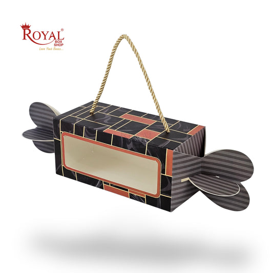 Royal Box Shop® Candy Shape Gift Box with Handle | RBF-62 D4 I 7.5x3.5x3.5 Inch
