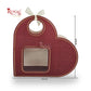 Heart Shape Valentine Gift Box | RBF-64 D1 | 13x13x3.5 Inch | Red Leather Texture Finish