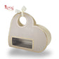 Royal Box Shop® Heart Shape Gift Hamper Bag With Handle | RBF-65 Ivory