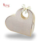 Royal Box Shop® Heart Shape Gift Hamper Bag With Handle | RBF-65 Ivory