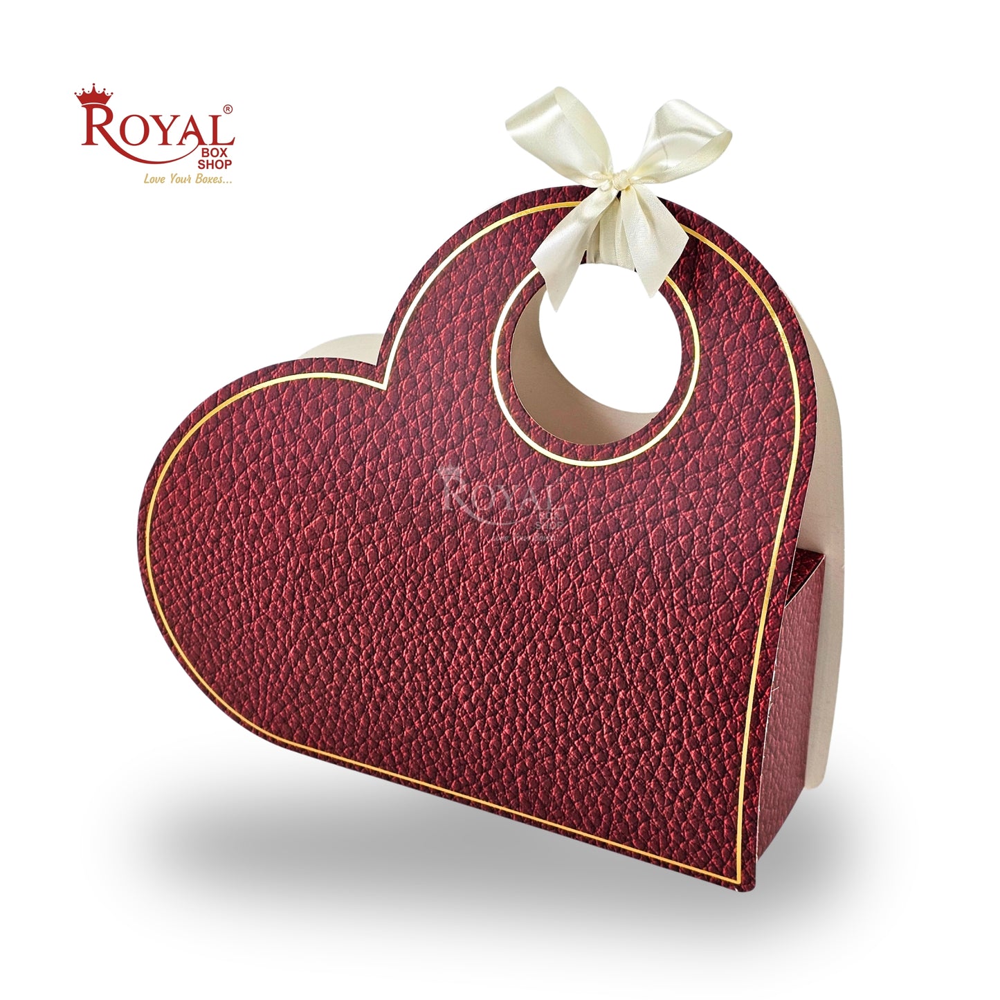 Heart Shape Valentine Gift Box with Window | RBF-65 D1 | 12×11×3.5 Inch I Red I  Royal Box Shop