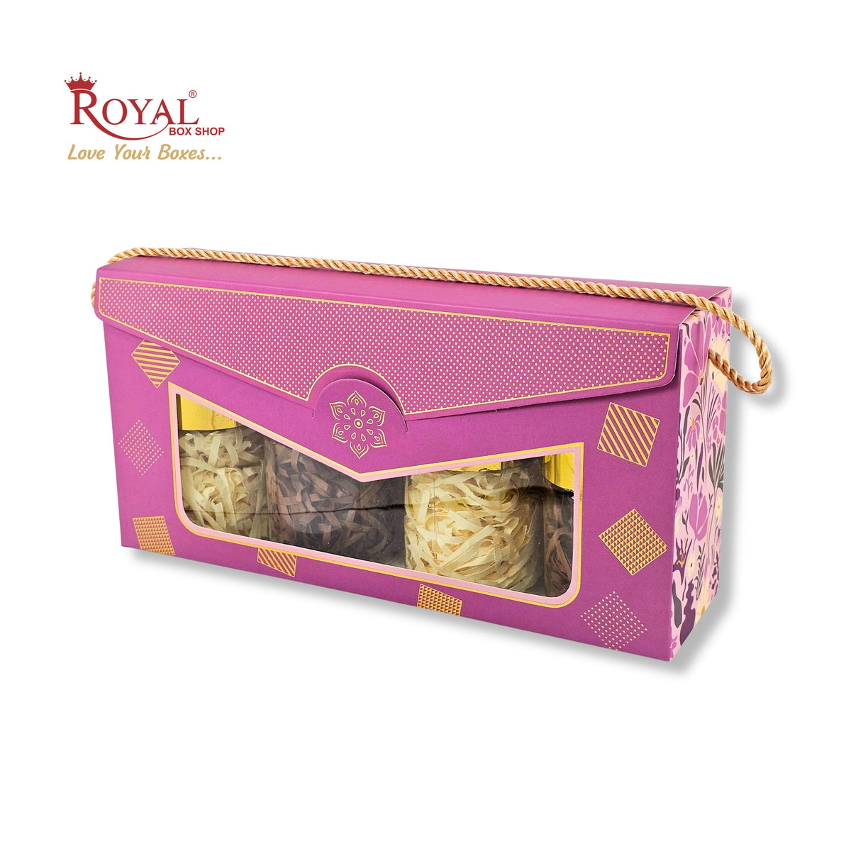 4 Pet Jar Festival Hamper Box | 13.25x6.5x3.4 Inch | RBF-2617 D1