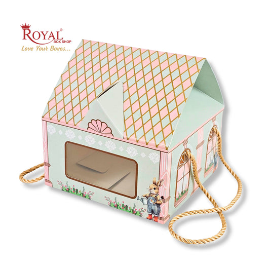 Hut Theme Gift Boxes | RBF 2620 D1 | 7x7x3.75 Inch | Pink