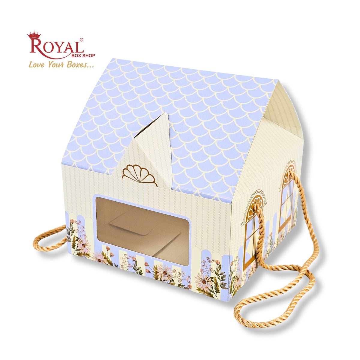 Hut Theme Gift Boxes | RBF 2620 D2 | 7x7x3.75 Inch | Blue