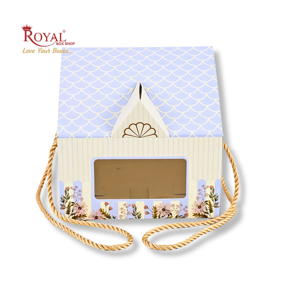 Hut Theme Gift Boxes | RBF 2620 D2 | 7x7x3.75 Inch | Blue