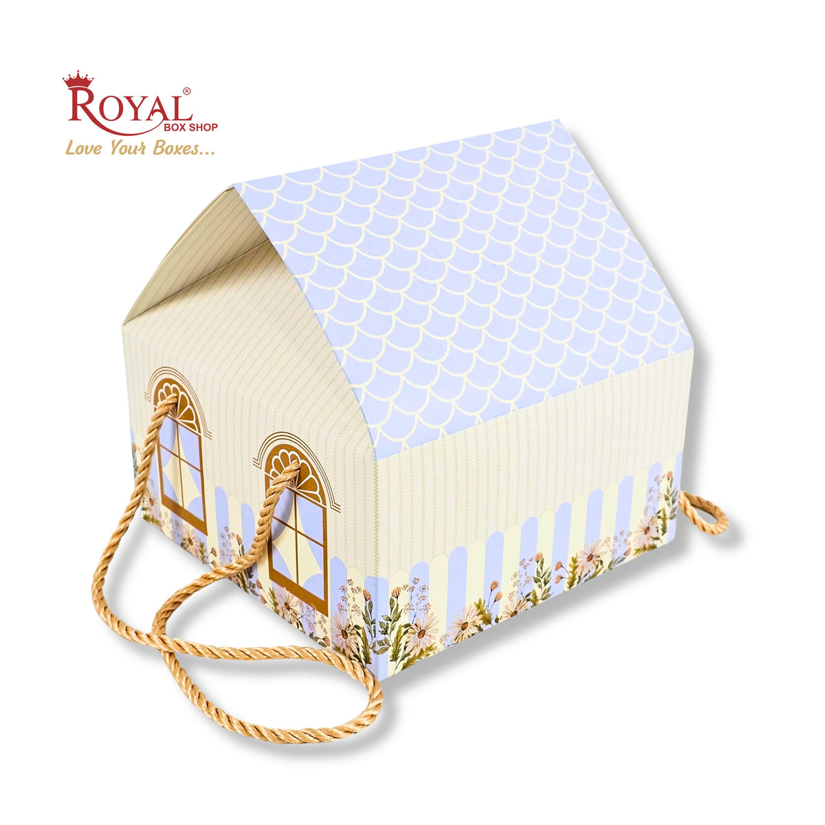 Hut Theme Gift Boxes | RBF 2620 D2 | 7x7x3.75 Inch | Blue
